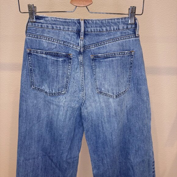 PacSun Cropped Wide Leg Jeans Medium Indigo | Size 24 | 90s Y2K Vintage Style - Picture 5 of 13